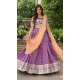 Jacquard Embroidery Work Party Wear Lehenga Choli In Purple - 149052677