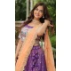 Jacquard Embroidery Work Party Wear Lehenga Choli In Purple - 149052677