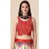 Cream Satin Silk Plus Size Navratri Lehenga With Sequence Embroidery Work - 151514256