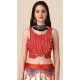 Cream Satin Silk Navratri Lehenga With Sequence Embroidery Work - 151514256
