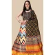 Black Color Satin Silk Navratri Lehenga With Sequence Embroidery Work - 151514257