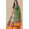 Green Color Plus Size Navratri Satin Silk Lehenga With Sequence Embroidery Work - 151514258