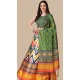 Green Color Navratri Satin Silk Lehenga With Sequence Embroidery Work - 151514258