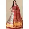 Sequence Embroidery Work Maroon Color Satin Silk Plus Size Navratri Lehenga Choli - 151514261
