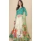 Green Satin Silk Printed Party Wear Navratri Lehenga Choli - 152154720