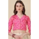 Pink Satin Silk Printed Party Wear Navratri Lehenga Choli - 152154721