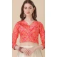 Red Satin Silk Printed Party Wear Navratri Lehenga Choli - 152154722