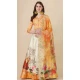 Yellow Satin Silk Printed Party Wear Navratri Lehenga Choli - 152154723