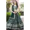 Green Dola Silk Embroidery Work Designer Wear Plus Size Lehenga Choli - 158438804
