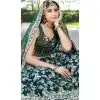 Green Dola Silk Embroidery Work Designer Wear Plus Size Lehenga Choli - 158438804