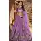Lavender Dola Silk Embroidery Work Designer Wear Lehenga Choli - 158438805