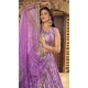 Lavender Dola Silk Embroidery Work Designer Wear Lehenga Choli - 158438805