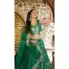 Rama Green Dola Silk Embroidery Work Designer Wear Plus Size Lehenga Choli - 158438809