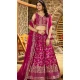 Rani Pink Dola Silk Embroidery Work Designer Wear Lehenga Choli - 158438810