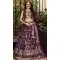 Wine Dola Silk Embroidery Work Designer Wear Lehenga Choli - 158438812