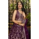 Wine Dola Silk Embroidery Work Designer Wear Lehenga Choli - 158438812