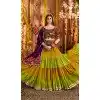 Navratri Special Viscose Cotton Embroidered Plus Size Lehenga Choli In Green - 158969098