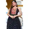 Navratri Special Georgette Gamathi Work Plus Size Gown In Black - 12992210453