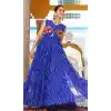 Navratri Special Georgette Gamathi Work Plus Size Gown In Blue - 12992210454