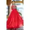 Navratri Special Georgette Gamathi Work Gown In Red - 12992210458