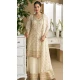 Designer Georgette Embroidered Party Wear Plazzo Suit In White - 157668316