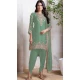 Pista Green Color Faux Georgette Embroidered Punjabi Patiyala Salwar Suit - 157728337