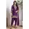 Purple Faux Georgette Embroidered Punjabi Patiyala Salwar Suit - 157728341