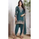 Aqua Blue Faux Georgette Embroidered Punjabi Patiyala Salwar Suit - 157728343