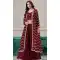 Maroon Chinon Embroidered Party Wear Plazzo Shrug Suit - 158038592