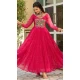 Faux Georgette Laheriya Print Navratri Special Gown In Pink - 13000210483