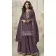 Roman Simar Zarkan Work Designer Plazzo Suit In Wine - 158208695