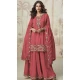 Roman Simar Zarkan Work Designer Plazzo Suit In Pink - 158208697