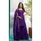 Purple Faux Georgette Embroidered Party Wear Palazzo Suit - 12011204588