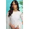 Off White Faux Georgette Embroidered Party Wear Plus Size Palazzo Suit - 12011204589