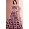 Art Silk Sequins Work Designer Wear Plus Size Lehenga Choli In Purple - 12012204591