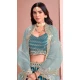 Art Silk Sequins Work Designer Wear Lehenga Choli In Teal Blue - 12012204592
