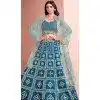 Art Silk Sequins Work Designer Wear Plus Size Lehenga Choli In Teal Blue - 12012204592