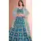 Art Silk Sequins Work Designer Wear Lehenga Choli In Teal Blue - 12012204592