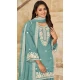 Aqua Blue Silk Embroidered Punjabi Patiala Suit - 158218700