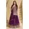 Georgette Heavy Embroidery Designer Sharara Suit In Purple - 158308733