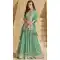 Georgette Heavy Embroidery Designer Sharara Suit In Green - 158308735