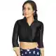 Black Art Silk Lace Border Work Party Wear Readymade Blouse - 12033204698