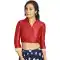 Maroon Art Silk Lace Border Work Party Wear Readymade Blouse - 12033204700