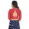 Gajri Art Silk Lace Border Work Party Wear Readymade Plus Size Blouse - 12033204701
