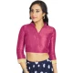 Pink Art Silk Lace Border Work Party Wear Readymade Blouse - 12033204703