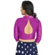 Purple Art Silk Lace Border Work Party Wear Readymade Blouse - 12033204704