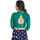 Rama Blue Art Silk Lace Border Work Party Wear Readymade Blouse - 12033204710