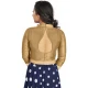 Dark Beige Art Silk Lace Border Work Party Wear Readymade Blouse - 12033204713