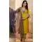 Viscose Rayon Sequins Work Designer Salwar Suit In Lemon Yellow - 12069204985