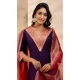 Viscose Rayon Sequins Work Designer Salwar Suit In Purple - 12069204987